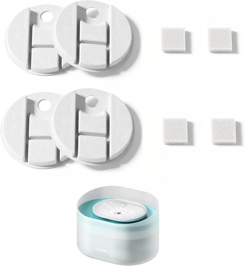 PETLIBRO Replacement Filters for Capsule Dog Fountain PLWF008, 2 Month Set of Filters for Dog Water Dispensers, 4 Count Pack, White - Image 1